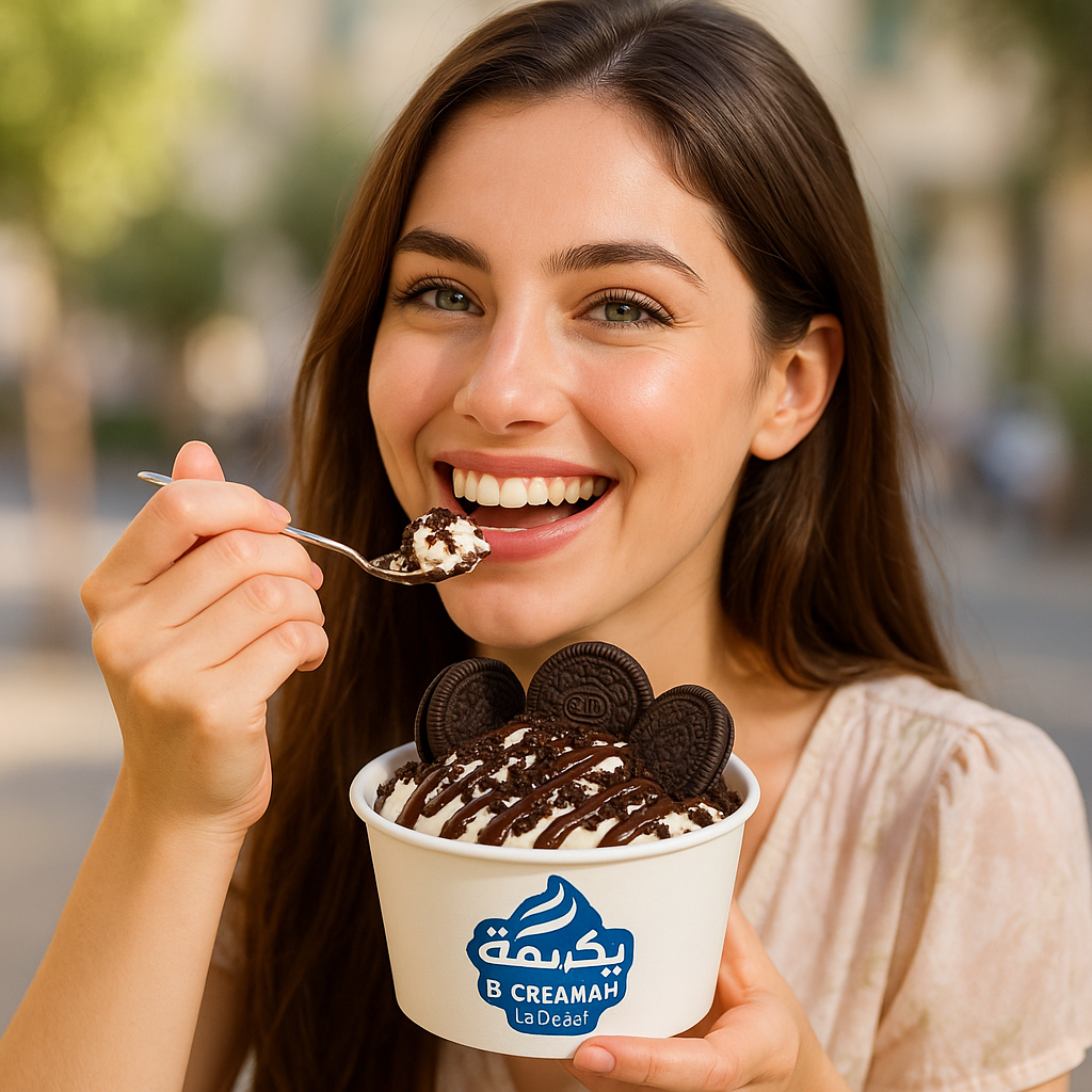 آيس كريم بكريمة